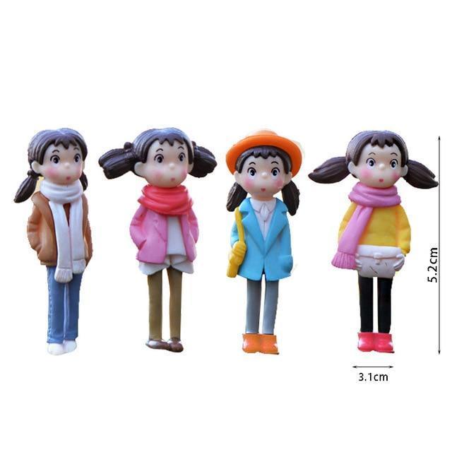 Hot 4Pcs/Set Fairy Garden Figurines Miniature Hayao Miyazaki Angel Girls Resin Crafts Ornament Gnomes Moss Terrariums Decoration-1214-JadeMoghul Inc.