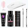 Hot Acrylic Gel Kit Nail Extension Gel Set with Nail Tips Nail Dryer Quick Dry Acrylic Builder Gel for Manicure Fingertip Extend JadeMoghul Inc. 