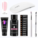 Hot Acrylic Gel Kit Nail Extension Gel Set with Nail Tips Nail Dryer Quick Dry Acrylic Builder Gel for Manicure Fingertip Extend JadeMoghul Inc. 