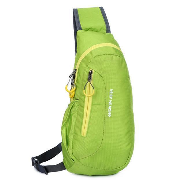 Hot Brand New Unisex Waterproof Nylon Chest Bag Men Women Running Shoulder Bag Diagonal Outdoor Sports Gym Bag sacs de course-Green-JadeMoghul Inc.