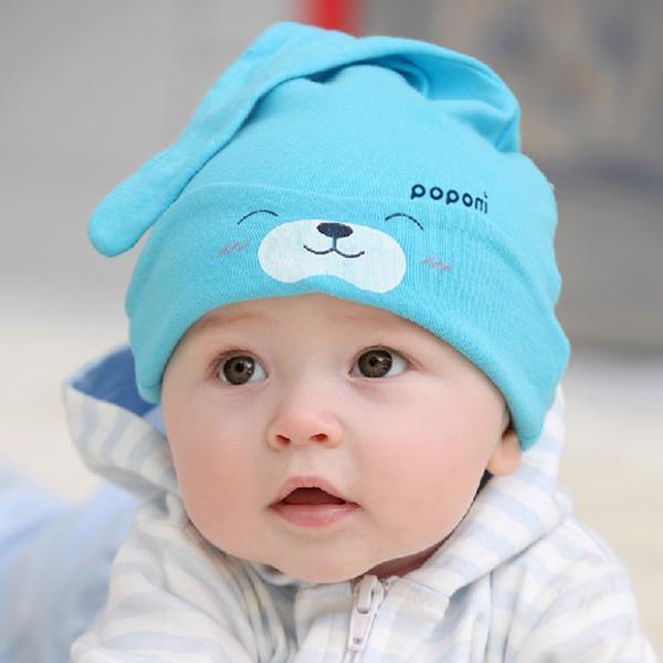 Hot Cartoon Baby Girls Boys Toddlers Cotton Sleep Cap Headwear Lovely Hat 9 Colors-Deep Blue-JadeMoghul Inc.