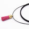 Hot Fashion Collar Torques Statement Pure Black Velvet Leather Tassel Pendant Multilayer Chokers Necklace For Women 2017 Jewelry-Pink-JadeMoghul Inc.