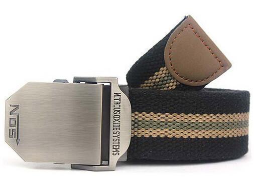 Hot NOS Men Canvas Belt Military Equipment Cinturon Western Strap Men's Belts Luxury For Men Tactical Brand Cintos-Black stripes-110cm-JadeMoghul Inc.