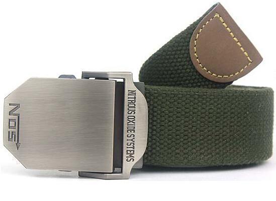 Hot NOS Men Canvas Belt Military Equipment Cinturon Western Strap Men's Belts Luxury For Men Tactical Brand Cintos-Green-110cm-JadeMoghul Inc.