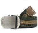 Hot NOS Men Canvas Belt Military Equipment Cinturon Western Strap Men's Belts Luxury For Men Tactical Brand Cintos-Green Stripes-110cm-JadeMoghul Inc.