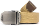Hot NOS Men Canvas Belt Military Equipment Cinturon Western Strap Men's Belts Luxury For Men Tactical Brand Cintos-Khaki-110cm-JadeMoghul Inc.