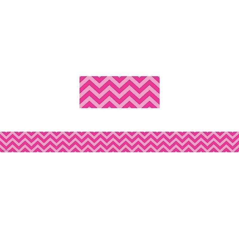 HOT PINK CHEVRON STRAIGHT BORDER-Learning Materials-JadeMoghul Inc.