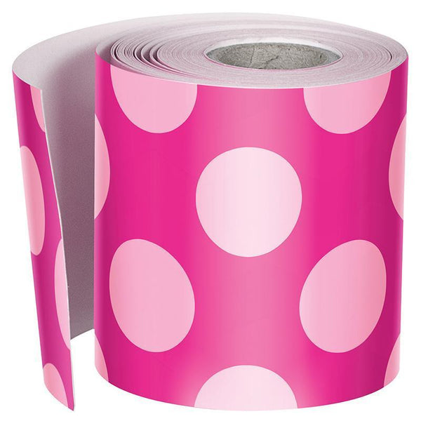 HOT PINK W POLKA DOTS STR BORDERS-Learning Materials-JadeMoghul Inc.