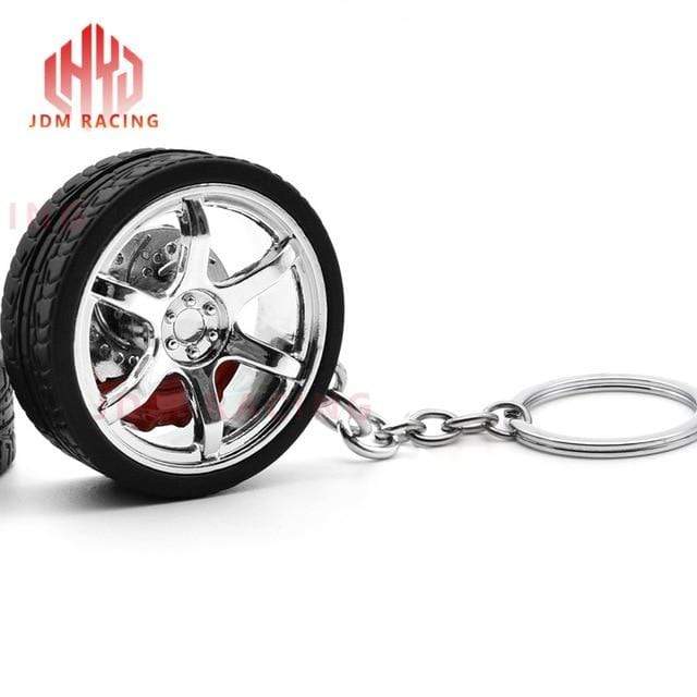 Hot RIM Car wheel Turbo keychain key ring with Brake discs Car Tire Wheel Keychain Auto Car Key Chain Keyring For BMW Audi AExp