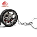 Hot RIM Car wheel Turbo keychain key ring with Brake discs Car Tire Wheel Keychain Auto Car Key Chain Keyring For BMW Audi AExp