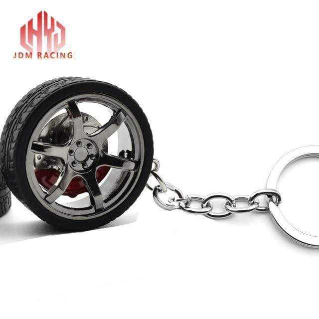 Hot RIM Car wheel Turbo keychain key ring with Brake discs Car Tire Wh