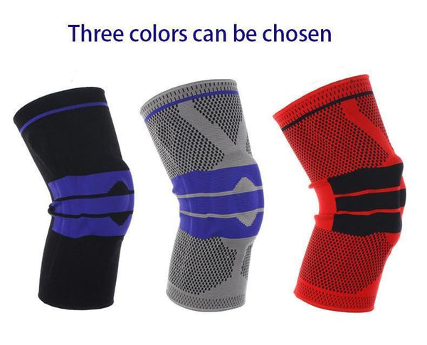 Hot Sale Basketball Support Silicon Padded Knee Pads Support Brace Meniscus Patella Protector Sports Safety Protection Kneepad-Red-24cm to 30cm-JadeMoghul Inc.