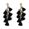 Hot sale New FIRENZE FRINGE DROPS earrings fashion women statement dangle T Earrings for women JEWELRY-black-JadeMoghul Inc.