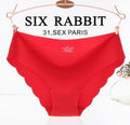 Hot Sale Silk Lace Brand Panties; Women's Seamless Traceless Briefs Underwear; Lady Fashion Cosy Intimates Panty Nine Colors-red-S-JadeMoghul Inc.