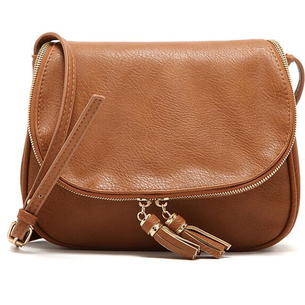 Hot Sale Tassel Women Bag Leather Handbags Cross Body Shoulder Bags Fashion Messenger Bag Women Handbag Bolsas Femininas-beige-JadeMoghul Inc.