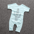 HOT sale toddler boys girls clothing infant pure color letter printing Rompers Jumpsuit Outfits-light green-7-9 months-JadeMoghul Inc.
