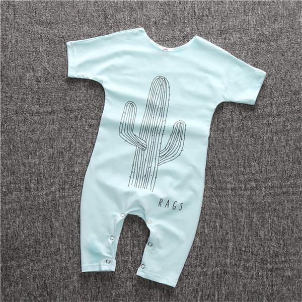 HOT sale toddler boys girls clothing infant pure color letter printing Rompers Jumpsuit Outfits-light green-7-9 months-JadeMoghul Inc.