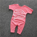 HOT sale toddler boys girls clothing infant pure color letter printing Rompers Jumpsuit Outfits-Pink-7-9 months-JadeMoghul Inc.