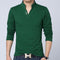 HOT SELL 2017 New Fashion Brand Men Clothes Solid Color Long Sleeve Slim Fit T Shirt Men Cotton T-Shirt Casual T Shirts 4XL 5XL-Green-Asian Size M-JadeMoghul Inc.