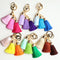 Hot selling Colorful Key Chain Bag AccessoriesIce Silk Tassel Pompom Car Keychain Handbag Key Ring-1-JadeMoghul Inc.