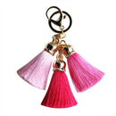 Hot selling Colorful Key Chain Bag AccessoriesIce Silk Tassel Pompom Car Keychain Handbag Key Ring-5-JadeMoghul Inc.