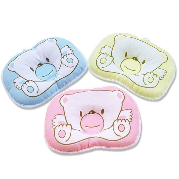 Hot selling Infant bedding print bear oval shape 100% cotton Baby Bear pillow high quality YYT090-Green-JadeMoghul Inc.