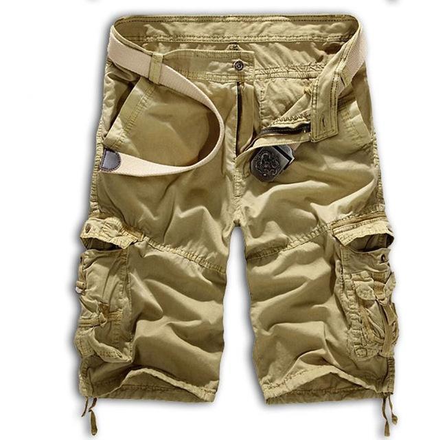Hot Summer Style Shorts Men Casual Loose Knee Length Cargo Shorts Plus Size Multi-pocket Military Shorts Men 8 Colors-B3-29-JadeMoghul Inc.