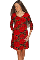 Hot Tango Gloria Empire Waist Floral Mommy and Me Dress-Hot Tango-18M/2-Red/Black/Lace-JadeMoghul Inc.