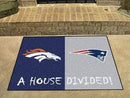 House Divided Mat Large Area Rugs Cheap NFL Broncos / Patriots House Divided Rug 33.75"x42.5" FANMATS