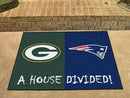 House Divided Mat Large Area Rugs Cheap NFL Packers Patriots House Divided Rug 33.75"x42.5" FANMATS