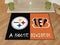 House Divided Mat Large Area Rugs Cheap NFL Steelers Bengals House Divided Rug 33.75"x42.5" FANMATS