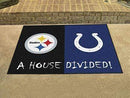 House Divided Mat Large Area Rugs Cheap NFL Steelers Colts House Divided Rug 33.75"x42.5" FANMATS