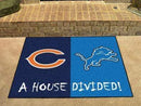 House Divided Mat Large Rugs NFL Bears Lions House Divided Rug 33.75"x42.5" FANMATS