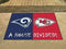 House Divided Mat Large Rugs NFL Rams Chiefs House Divided Rug 33.75"x42.5" FANMATS