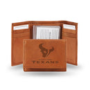 Slim Wallets For Men Houston Texans Embossed Trifold