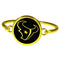 Houston Texans Gold Tone Bangle Bracelet-NFL,Houston Texans,Jewelry & Accessories-JadeMoghul Inc.