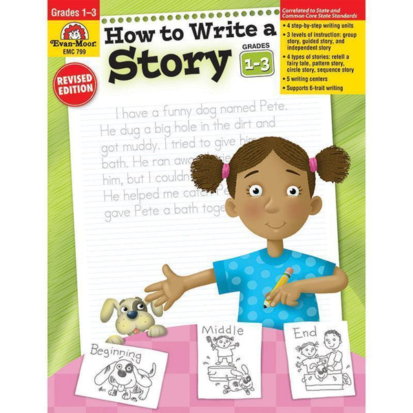 HOW TO WRITE A STORY GR 1-3-Learning Materials-JadeMoghul Inc.