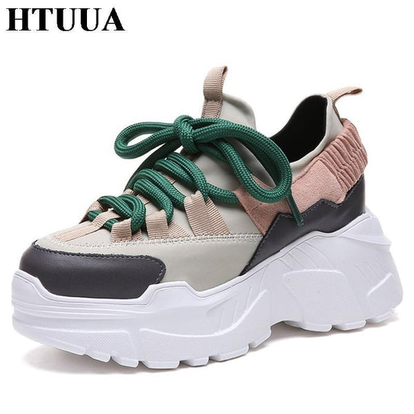 HTUUA 2018 Spring Autumn Women Casual Shoes Comfortable Platform Shoes Woman Sneakers Ladies Trainers chaussure femme SX1450-Beige-5.5-JadeMoghul Inc.