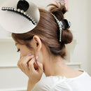 HUANZHI 2020 New Hyperbole Big Pearls Acrylic Hair Claw Clips Big Size Makeup Hair Styling Barrettes for Women Hair Accessories AExp