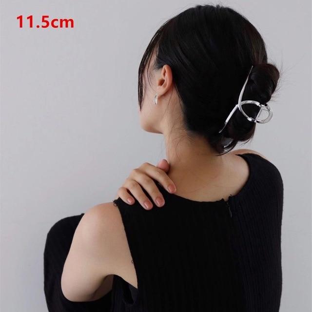 HUANZHI 2020 New Hyperbole Big Pearls Acrylic Hair Claw Clips Big Size Makeup Hair Styling Barrettes for Women Hair Accessories AExp