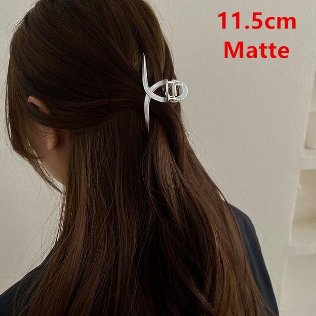 HUANZHI 2020 New Hyperbole Big Pearls Acrylic Hair Claw Clips Big Size Makeup Hair Styling Barrettes for Women Hair Accessories AExp