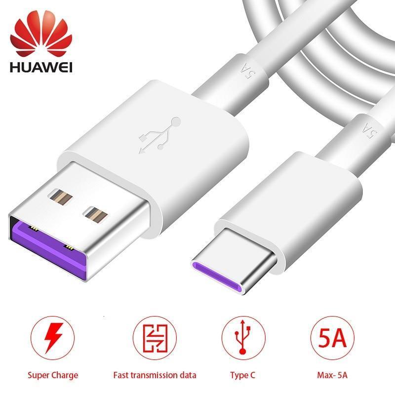 Huawei USB 5A Type C Cable P20 Pro lite Mate 9 10 Pro P10 Plus lite V10 USB 3.1 Type-C Original Supercharge Super Charger Cable-One 5A Cable-1M 5A type C cable-JadeMoghul Inc.