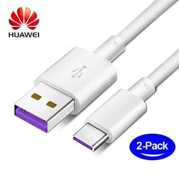 Huawei USB 5A Type C Cable P20 Pro lite Mate 9 10 Pro P10 Plus lite V10 USB 3.1 Type-C Original Supercharge Super Charger Cable-Two 5A Cable-1M 5A type C cable-JadeMoghul Inc.