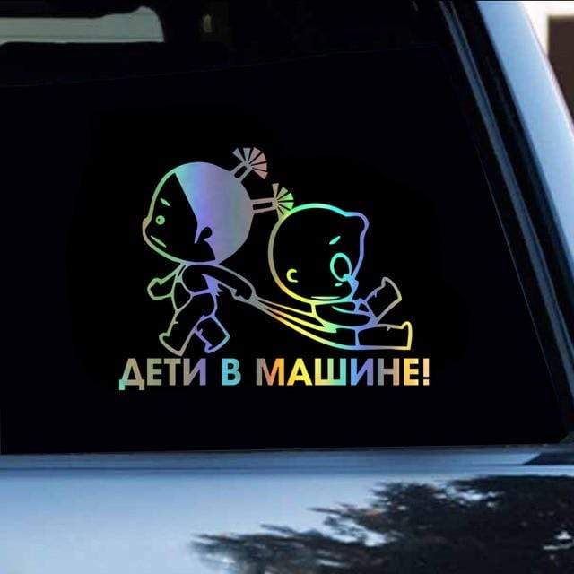 HungMieh Baby On Board Car Stickers Funny Kids On Board Stickers and Decals Reflective Laser Vinyl Sticker on Car 3D Car Styling JadeMoghul Inc. 