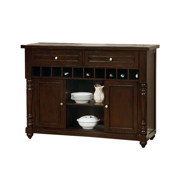Hurdsfield Cottage Style Antique Cherry Finish Server-Accent Chests and Cabinets-Cherry-Wood-JadeMoghul Inc.
