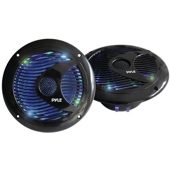 Hydra Series 6.5" 150-Watt Dual-Cone Waterproof Marine-Grade Speakers with Programmable Multicolor LEDs (Black)-Speakers, Subwoofers & Tweeters-JadeMoghul Inc.