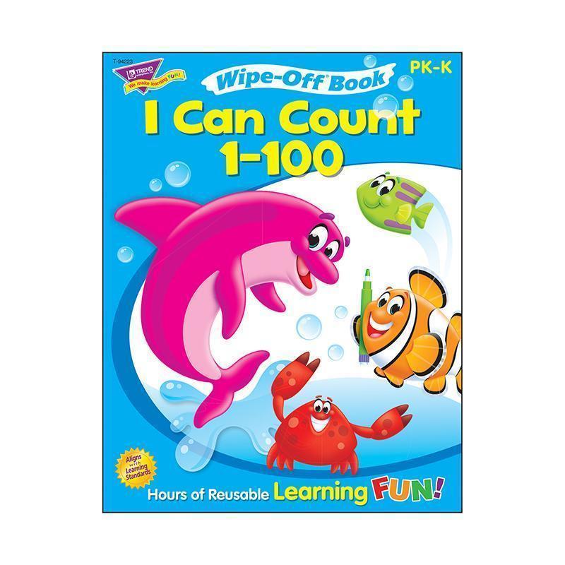 I CAN COUNT 1-100 WIPE OFF BOOK GR-Learning Materials-JadeMoghul Inc.