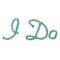 "I Do" Shoe Talk In Blue Pearls And Crystals (Pack of 1)-Wedding Ceremony Accessories-JadeMoghul Inc.