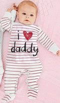 "I Heart Mommy/Daddy" Baby Romper-as picture 1-12M-JadeMoghul Inc.