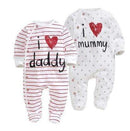 "I Heart Mommy/Daddy" Baby Romper-as picture-12M-JadeMoghul Inc.